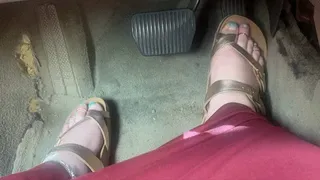 Pedal Pumping in Sandals - Driving with One Foot on Gas and Other on Brake