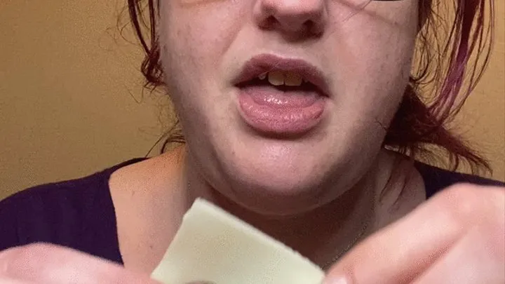 BBW Eats Cheese Like a Piggy