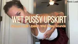 Upskirt MILF Wet Pussy Play Tease School Uniform Miniskirt