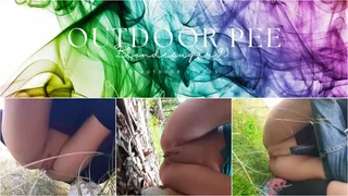 Outdoor pee compilation