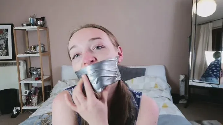 Mouth Stuffing and Tape Gag Quickie