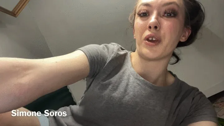 Sweaty hairy Simone Soros sits on your face