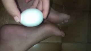 stepping on egg