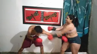 RED HAIR VS RAGE, A GOOD BOXING FIGHT AT HOME, including a referee FUL