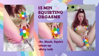 13 minutes of pure please and shaking legs from orgasms