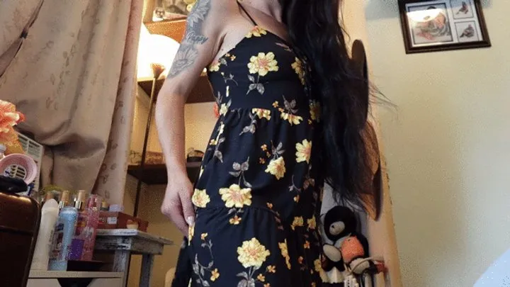 Ass in a sun dress