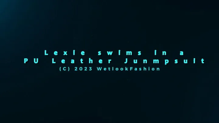 Lexie Swims in a PU Leather Jumpsuit