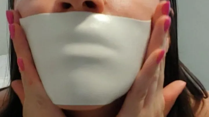 Microfoam Tape Gag Makes Me Cum Hard