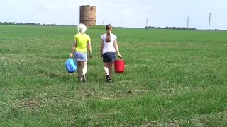 Pissing, fucking with two lesbians