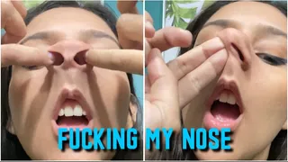 Sticking Two Fingers Up My Big Nostrils + Nose Fucking