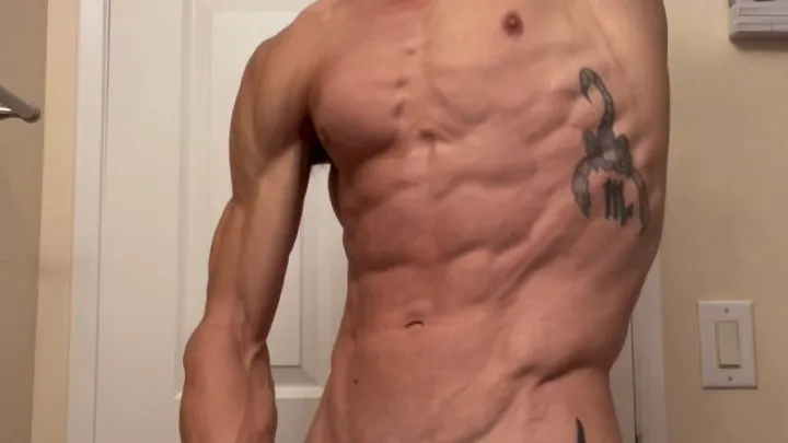 POV Dirty Talk Muscle Hunk Bathroom Masturbation Big Dick Moaning Jerk Off Instructions