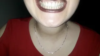 Show my mouth and teeth