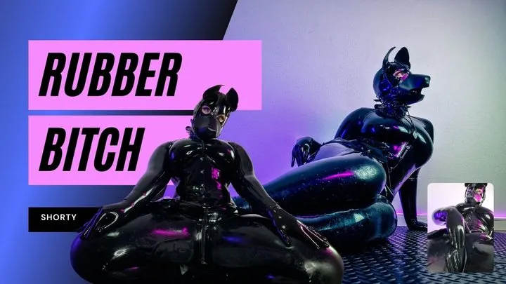 Shorty Rubbing hot Latex Pussy Rubber Bitch