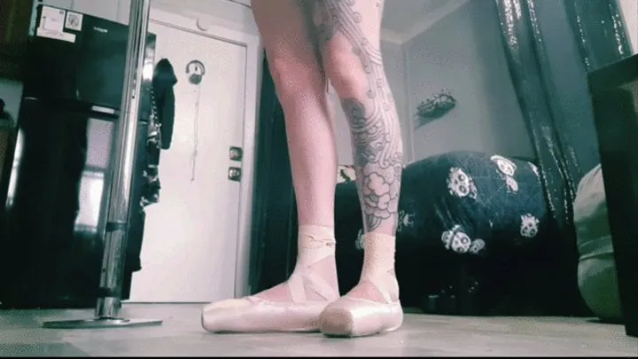 Goth Ballerina Pointe Shoes with Diosa Ariana