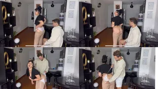 Stepdaddy destroys my panties with hard wedgies