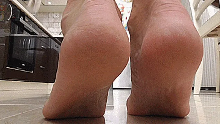 Wrinkled feet and cracked heels!