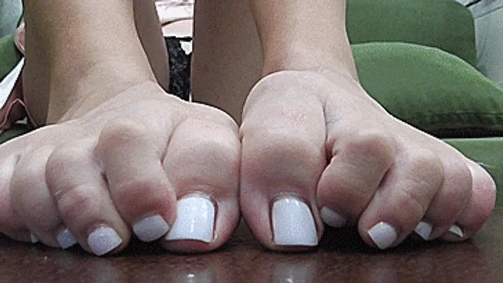 Big grown toes with pedicure!