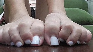 Big grown toes with pedicure!