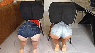 Big asses stuck in a chair!