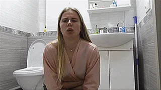 Sexy blondie's toilet!