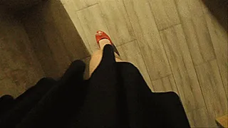 My long sexy legs on red shoes!