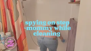 Step-Mommy Cleans Bathroom with Buttcrack Out