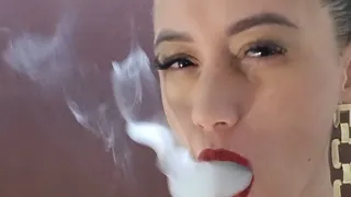 Coughing Smoking Fetish Close Up