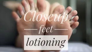 Lotion on closeup FEET - Foot FETISH