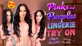 Pink and Purple Lingerie Try On