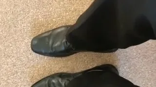 Office shoes and sock to flipflips