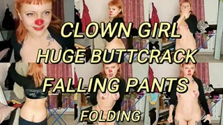 Clown Girl with Sagging Pants Buttcrack