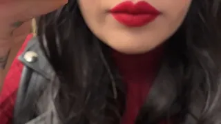 smoking closeup with lipstick stains