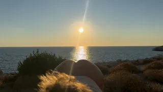 Amazing analsex  and deepblowjob at sunset on the beach