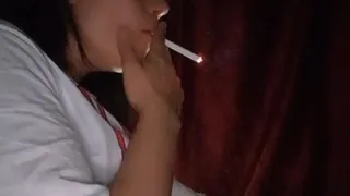 Smoking Marly Side Profile Smoking Video