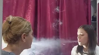 SMOKING MARLY AND STEP-MOM 1