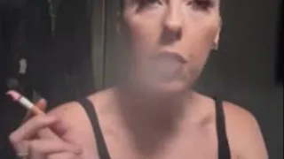 Smoking while doing my hair and make up