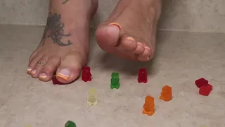 Flat them gummy bears