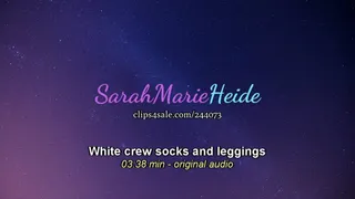 White crew socks and leggings