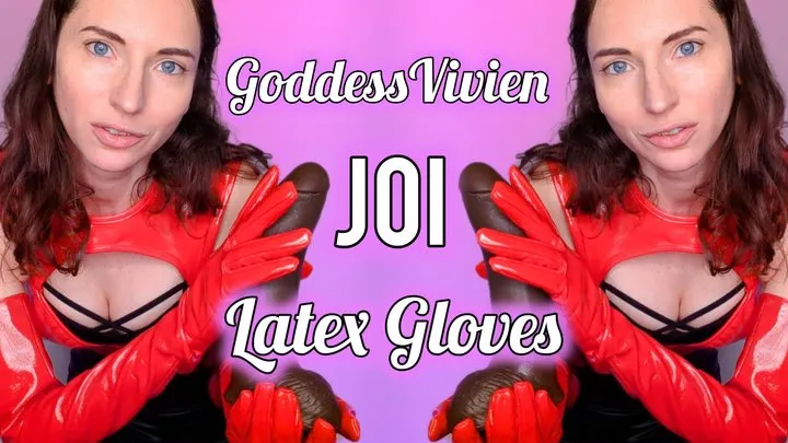 LATEX GLOVES JOI CUM COUNTDOWN Goddess Vivien Vee encourages you to stroke and cum PVC tease Girl Next Door