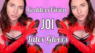 LATEX GLOVES JOI CUM COUNTDOWN Goddess Vivien Vee encourages you to stroke and cum PVC tease Girl Next Door