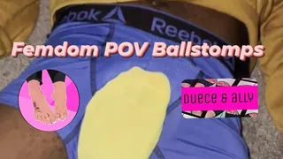 Femdom POV Ballstomps