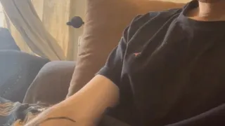 Tatted stepbro gives you a blowjob