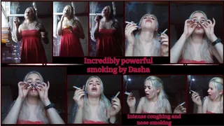 Incredible power smoking with a lot of cough