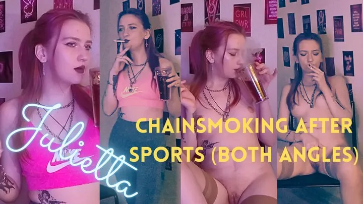 Chainsmoking After Sports (Both Angles)