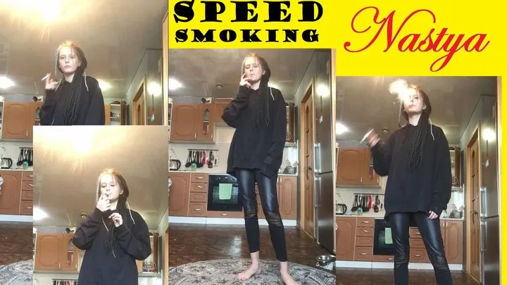 Nastya performs speed smoking and multiples challenge