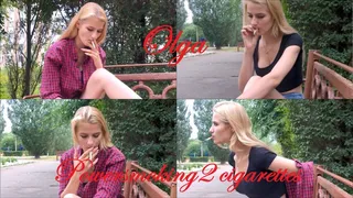 Olga: powersmoking 2 cigarettes