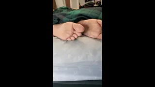 Roleplay: StepMom is sleeping and she wakes up to you at the bottom of her bed touching her soles. She gives in, gets naked puts her soles up and gives you Joi