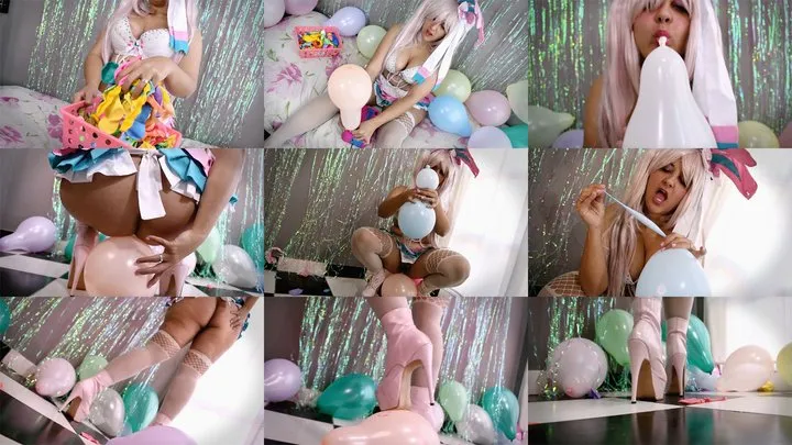 High heels balloon pop - Sylveon Cosplay - Bunny Looner