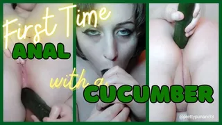 First Time Anal with Cucumber