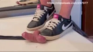 Sneaker and Barefoot Crush - Close View Cock Crush CBT